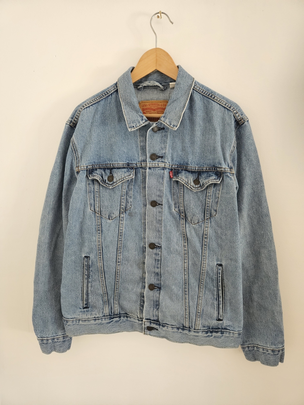 Levi's Light Blue Denim Trucker Jacket Mens Large